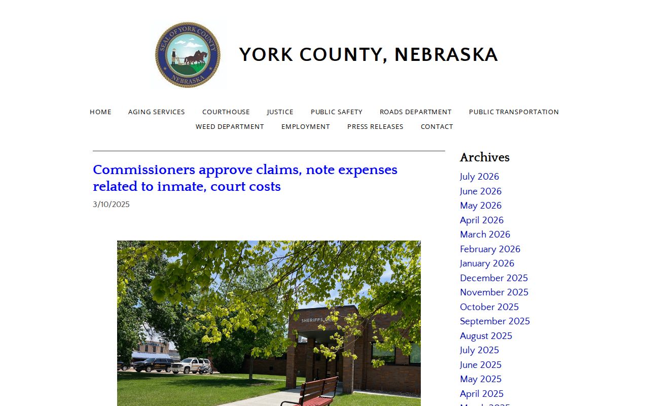 York County criminal history jail capacity report