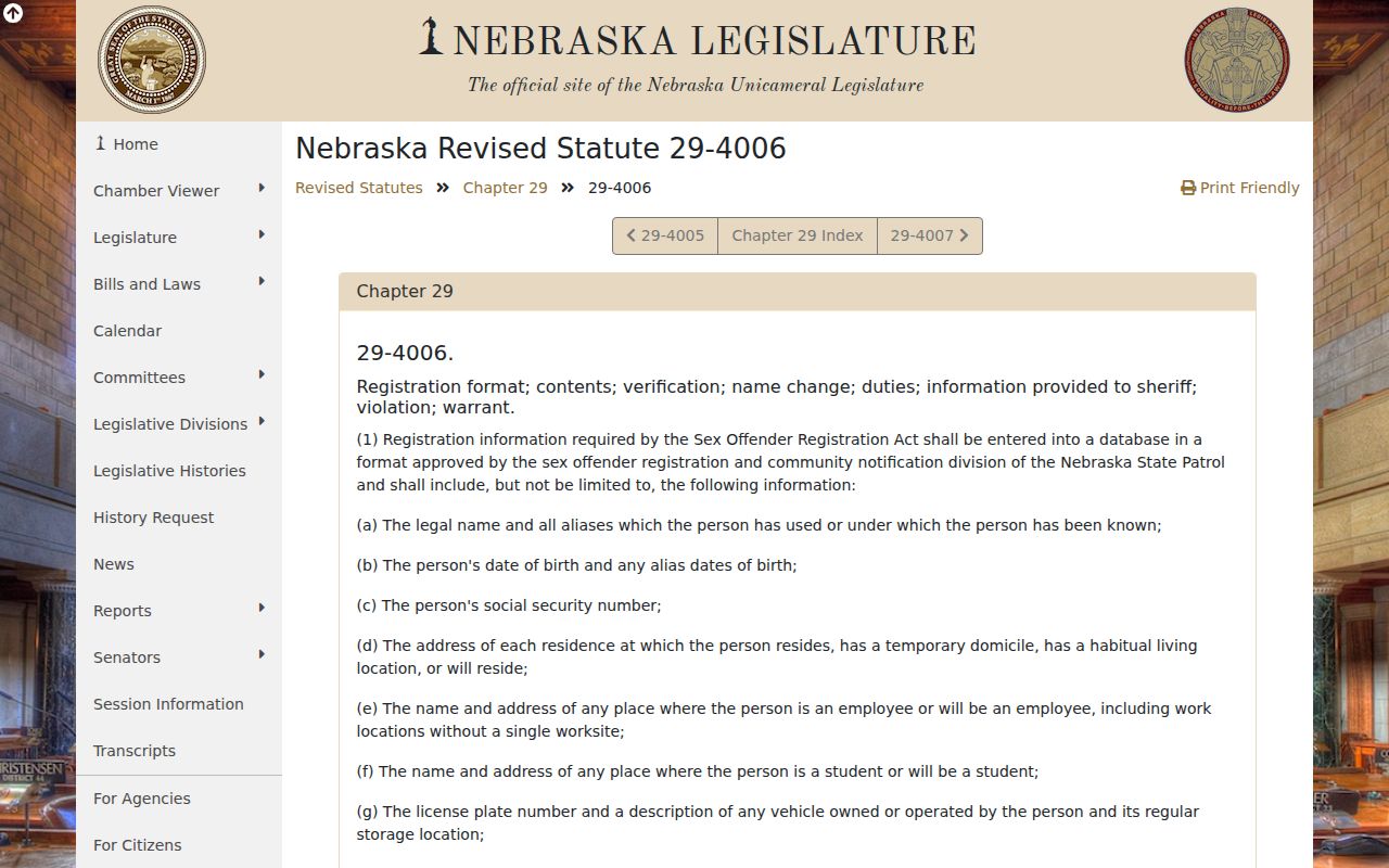 York County sex offender registration fields and verification law
